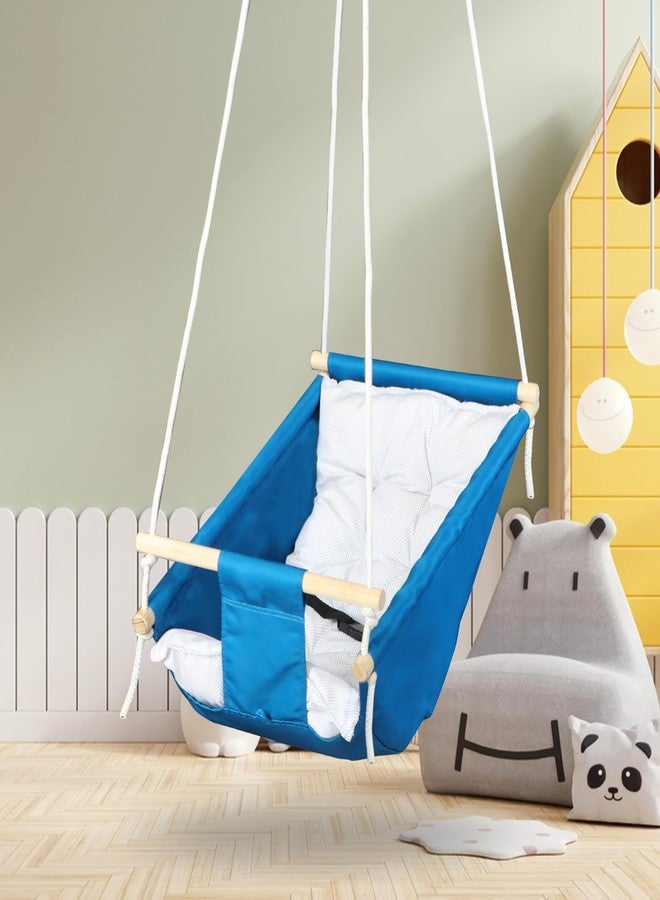 BOFFLE Baby Swing for Infants and Toddlers, Newborn Baby Sleeping Chair Hammock Indoor and Outdoor, Wooden Hanging Seat Chair for Baby up to 2 Years - Image 1